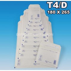 100 ENVELOPPES A BULLES T4 D (175 x 265 mm) BLANCHES DIFFORT DIFFUSION - 1