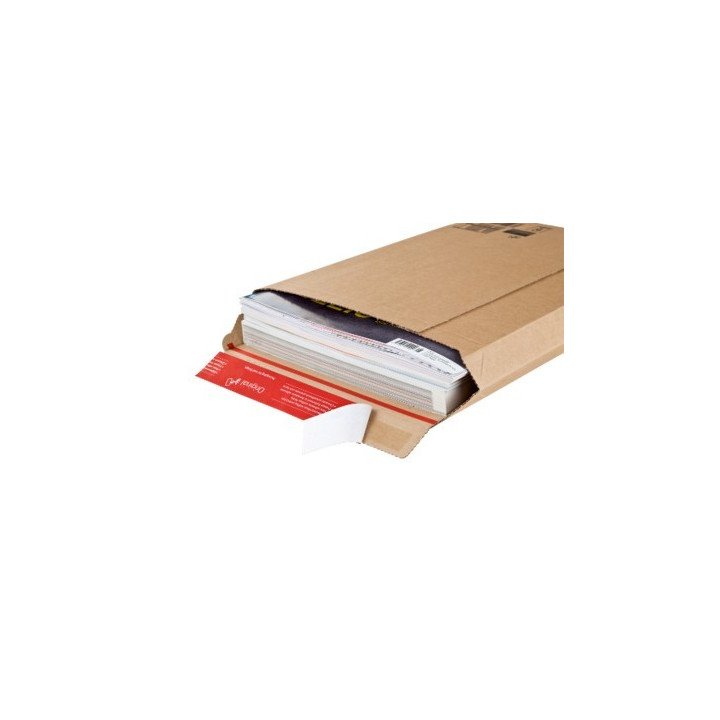 20 Enveloppe cartonnée N°5 (250x340) pochette d'expédition carton ondulé  - 1