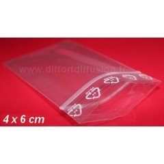 1000 sachets plastiques Zip 40x60 mm DIFFORT DIFFUSION - 1