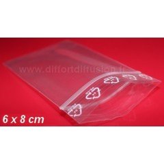 1000 sachets plastiques Zip 60x80 mm DIFFORT DIFFUSION - 1