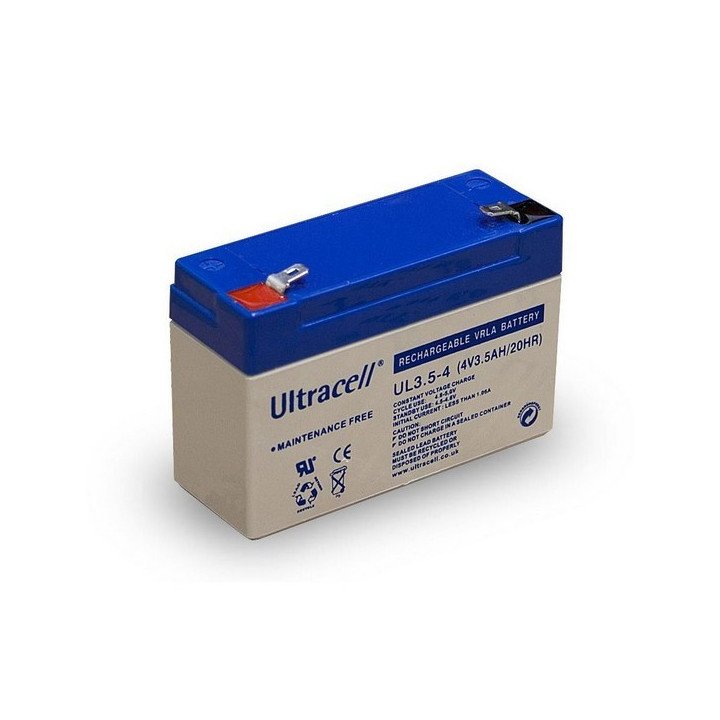 Batterie au plomb UL3.5-4 Ultracell 4V 3.500mAh