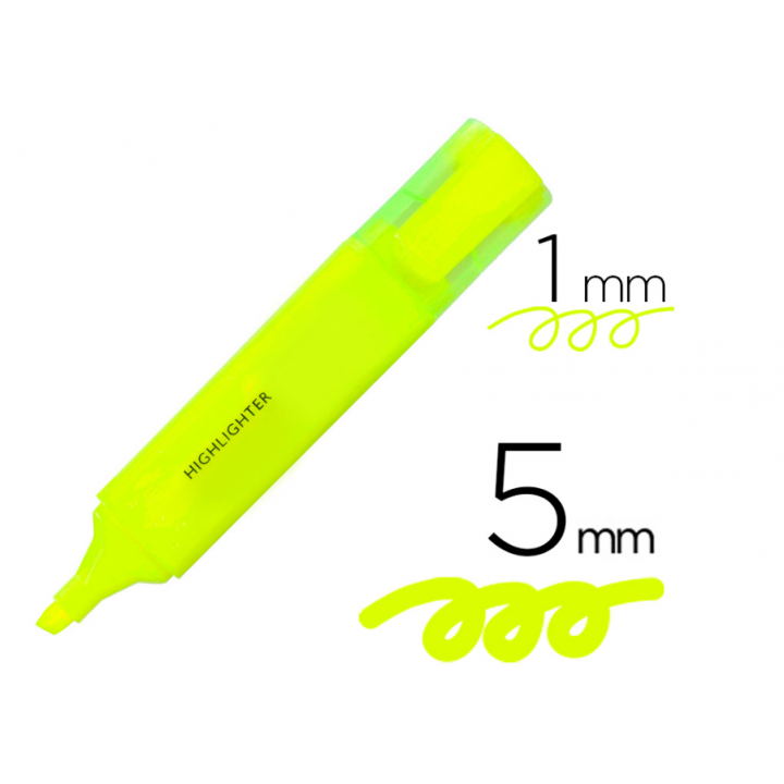 Surligneurs jaune fluo pointe biseautée 1/5.2mm