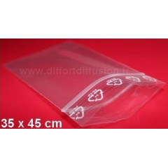 200 sachets plastiques Zip 350x450 mm avec trou de suspension DIFFORT DIFFUSION - 1