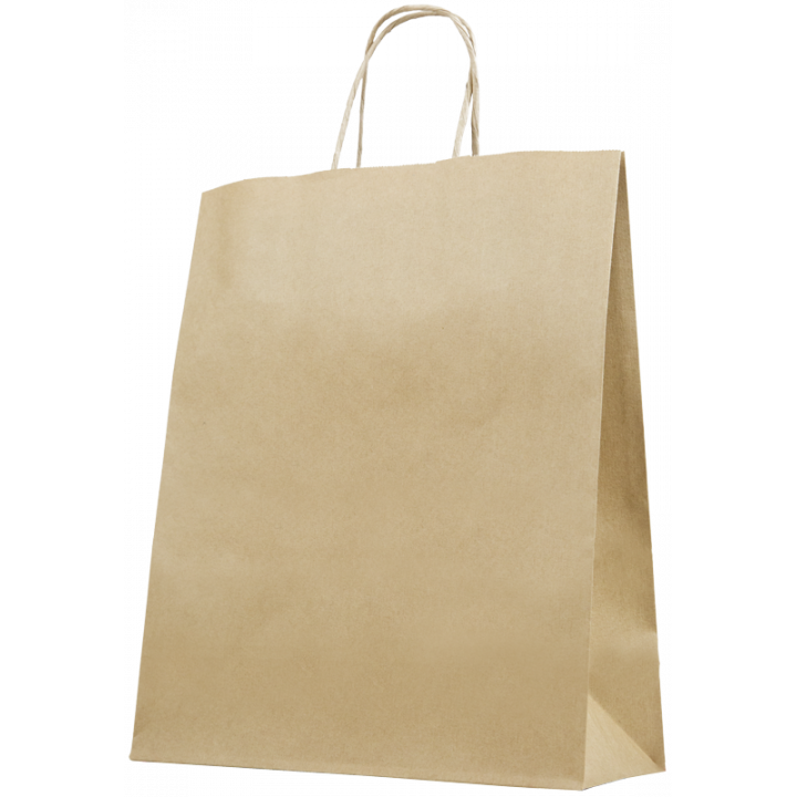 Sachet sac papier kraft + poignée 320x150x460mm