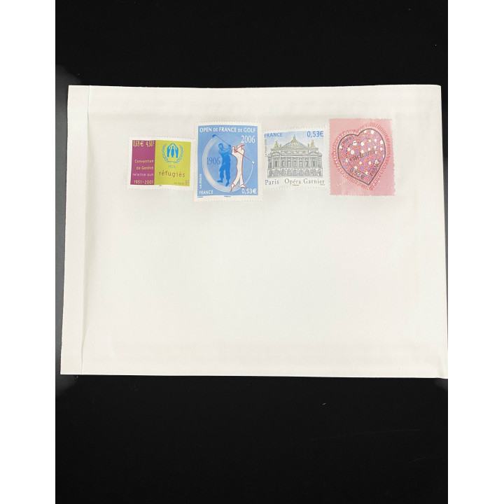 200 enveloppes bulles N°1 blanches pré timbrées Lettre verte 100g (2.32€ tarif 2023)
