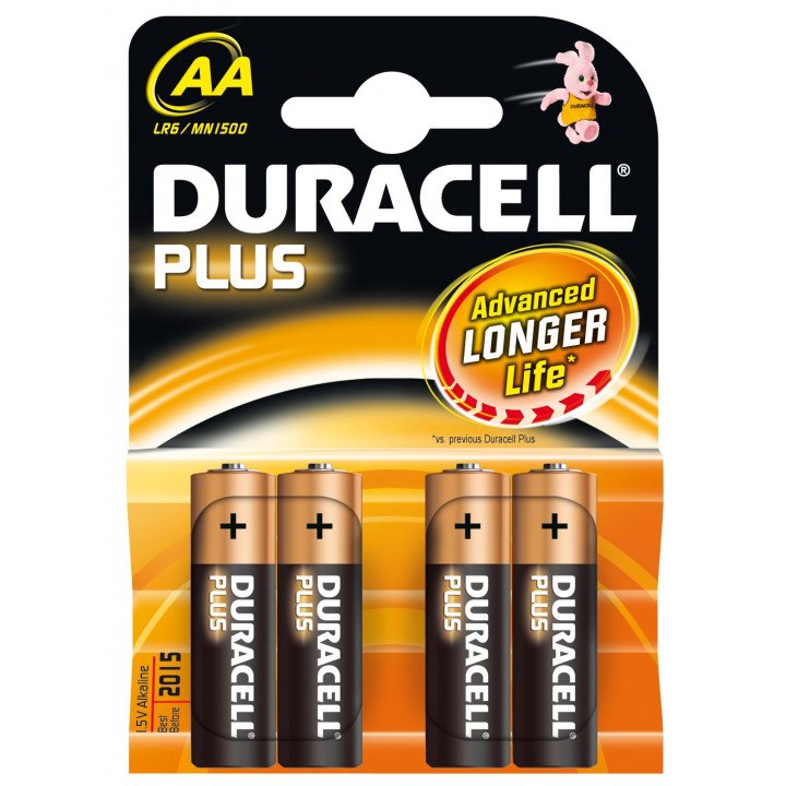 40 piles LR06 AA (10 blisters) Duracell Plus R06 AA