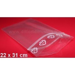 200 sachets plastiques Zip 220x310 mm