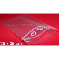 100 sachets plastiques Zip 250x350 mm